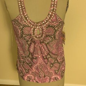 Medium Brand New INC bedazzled tank.